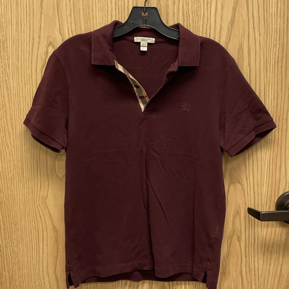 Burberry Brit Burgundy Red Polo Shirt